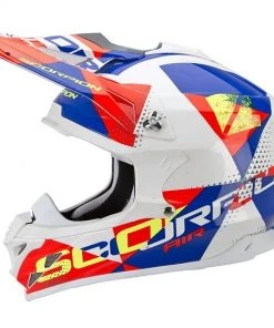 Cross Enduro Scorpion VX-15 Air Akra Rot Blau Motorradhelm