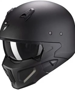 CrossOver Street Fight Fiberglas Helm Scorpion COVERT-X Solid Matt Black