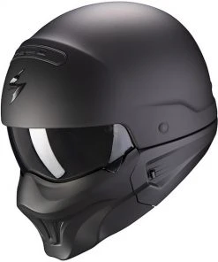 CrossOver Street Fight Helm Scorpion Motorrad Exo-COMBAT Evo SOLID Matt Schwarz