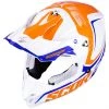 Helm Moto Cross Enduro Scorpion VX-16 ERNEE Weiß Orange Blau
