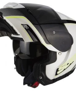 Helm Moto Modular Scorpion Exo-3000 Air Schlendern Black Pearl Yellow Neon