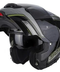 Helm Moto Modular Scorpion Exo-3000 Air Schlendern Schwarz, Grau, Gelb Neon
