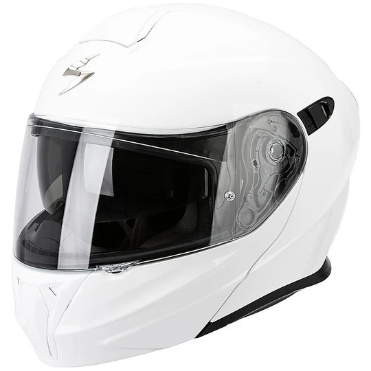 Helm Moto Modular Scorpion Exo-920 Mono Fest Weiß 2 Helm Moto Modular Scorpion Exo-920 Mono Fest Weiß – Bild 2
