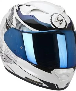 Scorpion Integral Motorrad Helm Skorpion Exo-1200 Air Fulmen Schwarz Weiß