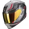 Integral Motorradhelm Scorpion EXO-1400 AIR ATTUNE Grau Schwarz Rot