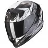 Integral Motorradhelm Scorpion EXO-1400 CARBON AIR ARANEA Schwarz Weiß