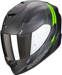 Integral Motorradhelm Scorpion EXO-1400 CARBON AIR DRIK Matt Schwarz Grün