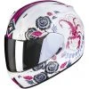 Integral Motorradhelm Scorpion EXO-390 CHICA II Weiß Rosa