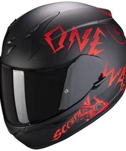 Integral Motorradhelm Scorpion EXO 390 ONEWAY Schwarz Matt Rot