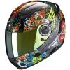 Integral Motorradhelm Scorpion EXO 490 DIVINA Schwarz Rot Blau Chamäleon