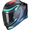 Integral Motorradhelm Scorpion EXO-R1 AIR VATIS Schwarz Blau Rot