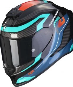 Integral Motorradhelm Scorpion EXO-R1 AIR VATIS Schwarz Blau Rot