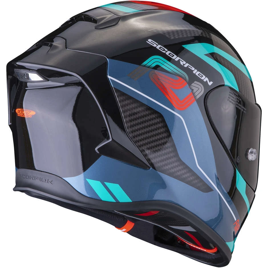 Integral Motorradhelm Scorpion EXO-R1 AIR VATIS Schwarz Blau Rot 3 Integral Motorradhelm Scorpion EXO-R1 AIR VATIS Schwarz Blau Rot – Bild 3