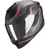 Integraler Motorradhelm Scorpion Fiber EXO 1400 Air ATTUNE Schwarz Rot Matt