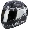 Integralhelm Moto Scorpion Exo-390 Armee-Matt-Schwarz-Silber
