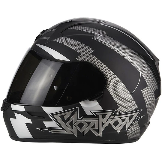 Integralhelm Moto Scorpion Exo-390 Patriot Schwarz Grau, 3 Integralhelm Moto Scorpion Exo-390 Patriot Schwarz Grau, – Bild 3