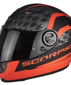 Integralhelm Moto Scorpion Exo-490 Matt Black Neon Genesis Red