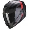 Integrierter Motorradhelm Aus Scorpion Carbon EXO-1400 CARBON AIR DRIK Schwarz Rot