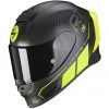 Integrierter Motorradhelm Aus Scorpion Carbon EXO-R1 CARBON CORPUS II Mattschwarz Gelb Fluo