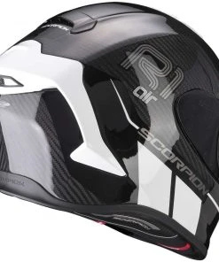 Integrierter Motorradhelm Aus Scorpion Carbon EXO-R1 CARBON CORPUS II Schwarz Weiß -Scorpion Geschaft integrierter motorradhelm aus scorpion carbon exo r1 carbon corpus ii schwarz weiss 116102