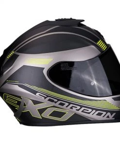 Integrierter Motorradhelm Aus Scorpion Fiber EXO 1400 Air FREE Schwarz Titan Mattgelb Fluo -Scorpion Geschaft integrierter motorradhelm aus scorpion fiber exo 1400 air free schwarz titan mattgelb fluo 67263