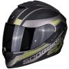 Integrierter Motorradhelm Aus Scorpion Fiber EXO 1400 Air FREE Schwarz Titan Mattgelb Fluo
