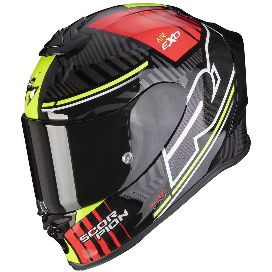 Scorpion Integrierter Motorradhelm Aus Skorpionfaser EXO-R1 LUFTVICTORY Schwarz Silber Rot 1 Scorpion Integrierter Motorradhelm Aus Skorpionfaser EXO-R1 LUFTVICTORY Schwarz Silber Rot