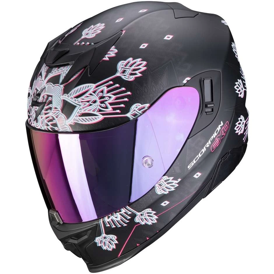 Integrierter Motorradhelm Scorpion EXO-520 AIR TINA Matt Schwarz Silber 1 Integrierter Motorradhelm Scorpion EXO-520 AIR TINA Matt Schwarz Silber
