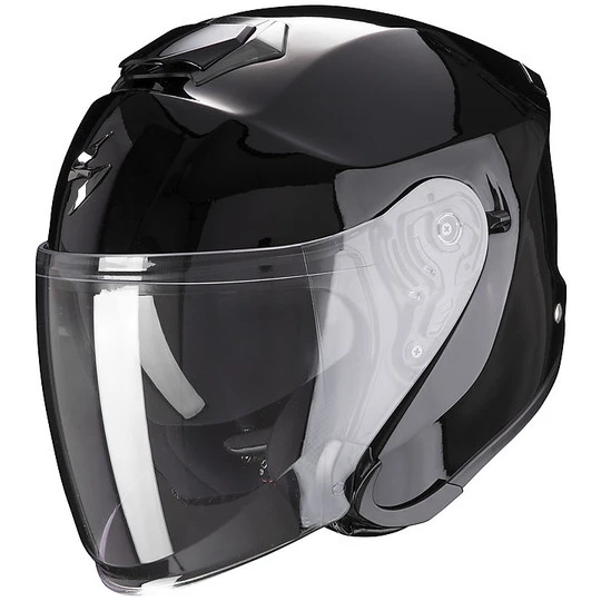 Jet Helm Aus Fiberglas Doppelvisier Scorpion EXO-S1 SOLID Schwarz 1 Jet Helm Aus Fiberglas Doppelvisier Scorpion EXO-S1 SOLID Schwarz