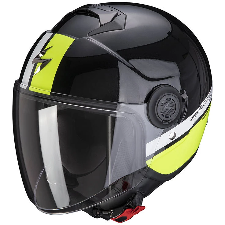 Jet Scorpion EXO-CITY ROAD Motorradhelm Schwarz Weiß Fluo Gelb 1 Jet Scorpion EXO-CITY ROAD Motorradhelm Schwarz Weiß Fluo Gelb