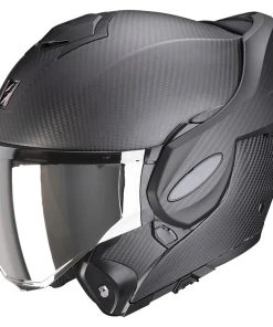 Modularer Motorradhelm Aus Scorpion Carbon EXO-TECH CARBON SOLID Mattschwarz