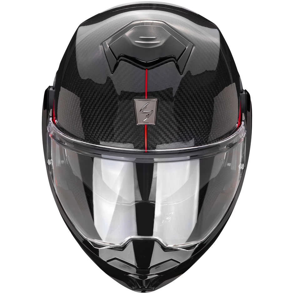 Modularer Motorradhelm Scorpion EXO-TECH CARBON TOP Schwarz Rot 2 Modularer Motorradhelm Scorpion EXO-TECH CARBON TOP Schwarz Rot – Bild 2