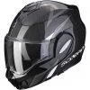 Modularer Motorradhelm Scorpion EXO-TECH CARBON TOP Schwarz Weiß