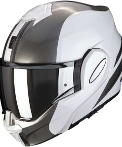Modularer Motorradhelm Scorpion EXO-TECH FORZA White Pearl Silver