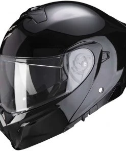 Modularer Motorradhelm Zugelassen P / J Scorpion EXO-930 SOLID Schwarz