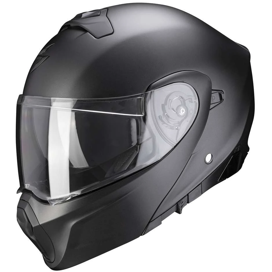 Modularer Motorradhelm Zugelassener P / J Scorpion EXO-930 Matt Black 1 Modularer Motorradhelm Zugelassener P / J Scorpion EXO-930 Matt Black