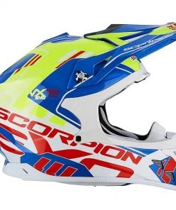 Moto Cross Enduro Helm Scorpion VX-15 Air EVO Argo Blau Gelb Neon -Scorpion Geschaft moto cross enduro helm scorpion vx 15 air evo argo blau gelb neon 49004