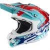 Moto Cross Enduro Helm Scorpion VX-15 Air EVO Argo Grün Blau