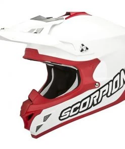 Moto Cross Enduro Helm Scorpion VX-15 Air EVO Fest Weiß Rot