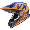 Scorpion Moto Cross Enduro Helm Skorpion VX-16 AIR X-TURN Orange Blau Matt