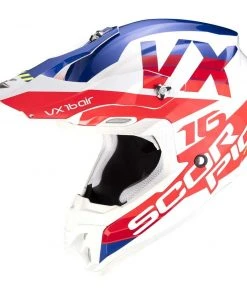 Scorpion Moto Cross Enduro Helm Skorpion VX-16 AIR X-TURN Weiß Rot