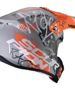 Moto Cross Enduro Scorpion VX-16 Helm ORATIO Grau Undurchsichtig Orange -Scorpion Geschaft moto cross enduro scorpion vx 16 helm oratio grau undurchsichtig orange 84203