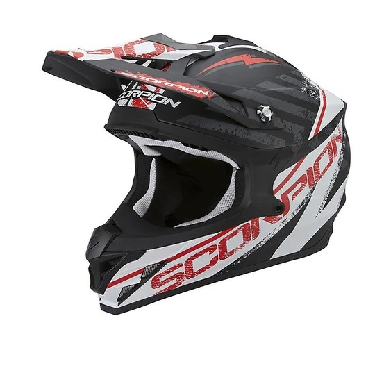 Scorpion Moto Cross Enduro Skorpion Helm VX-15 Air Gamma Schwarz Weiß Rot 1 Scorpion Moto Cross Enduro Skorpion Helm VX-15 Air Gamma Schwarz Weiß Rot