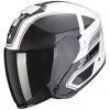Scorpion Moto Jet Helm Aus Skorpionfaser EXO-S1 CROSS-VILLE Weiß Schwarz Silber