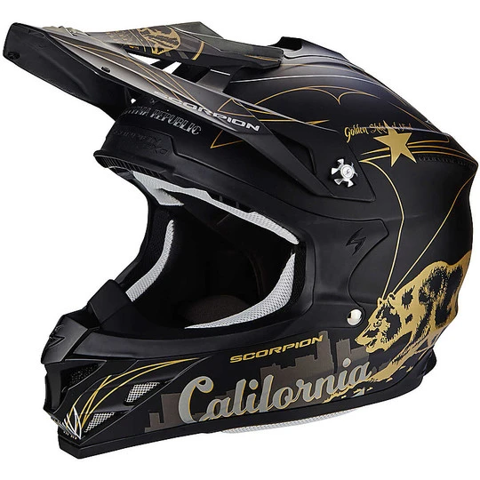 Motocross Helm Enduro Scorpion VX-15 Luft Goldenstate 1 Motocross Helm Enduro Scorpion VX-15 Luft Goldenstate