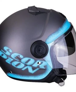 Motorradhelm Jet Doppel Visier Scorpion EXO-CITY BLURR Silber Matt Blau -Scorpion Geschaft motorradhelm jet doppel visier scorpion exo city blurr silber matt blau 67409