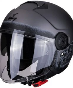 Motorradhelm Jet Doppel Visier Scorpion EXO-CITY BLURR Silber Matt Schwarz