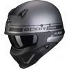 Motorradhelm Jet Scorpion COVERT-X TUSSLE Matt Silber Schwarz