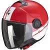 Motorradhelm Jet Scorpion EXO-CITY ROAD Rot Weiß Weiß