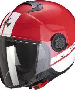 Motorradhelm Jet Scorpion EXO-CITY ROAD Rot Weiß Weiß